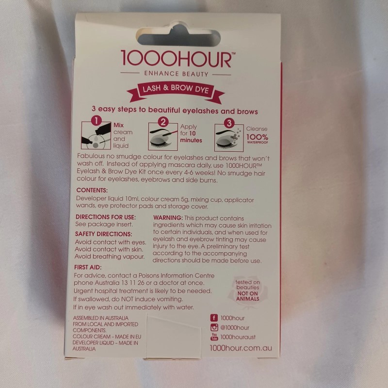 1000 Hour Eyelash & Brow Dye Kit Black