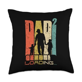 werdender papa Geschenk Schwangerschaft verkünden Loading Dad 2 Son Expectant Father Throw Pillow, 18x18, Multicolor