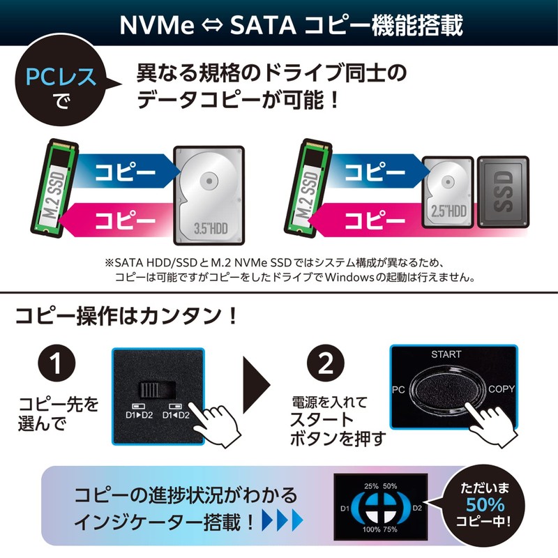 Century Naked Stand DJ MIX M.2 NVMe SSD & SATA