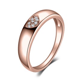 JewelryPalace Heart Love Engagement Ring Wedding Rings Ring 925 Silver Ladies Zirconia Silver Rings Wedding Rings Front Ring Wedding Rings Memoir Ring Eternity Ring Band Rings Set, Women's Jewellery