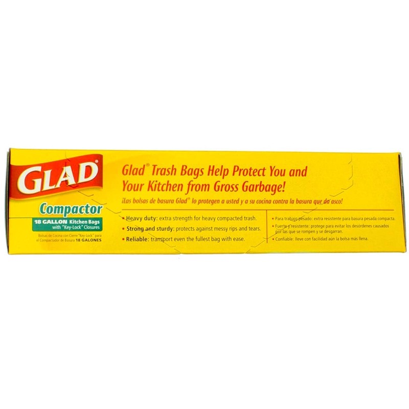 Glad Compactor Bolsas de basura de cocina – Bolsa de