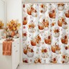 Lindameler Fall Shower Curtain for Bathroom Autumn Farmhouse Floral Pumpkin