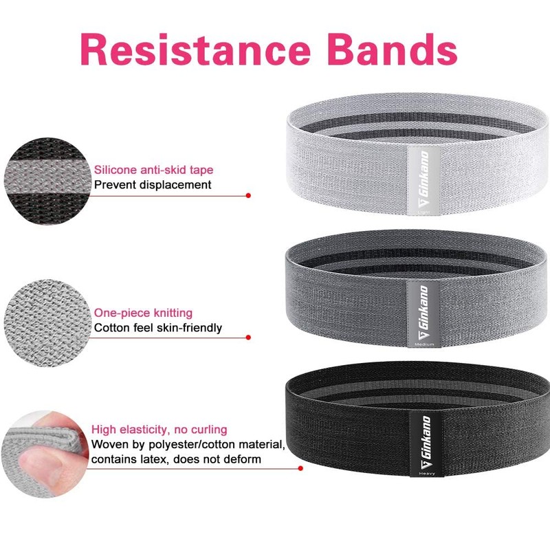 Haquno Resistance Bands, Fitness Bands, Hip Resistance Bands Set with
