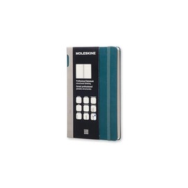 Moleskine 13 x 21 cm Large Pro Collection Office Notebook, Paper Notepad for Work Notes Hard Cover With Elastic Closure and Bookmark, Colour Forest Green, 240 Pages
