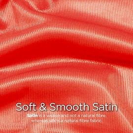 Donna Gorro Satén Dormir Niños Pelo Suave Ducha Color Rojo