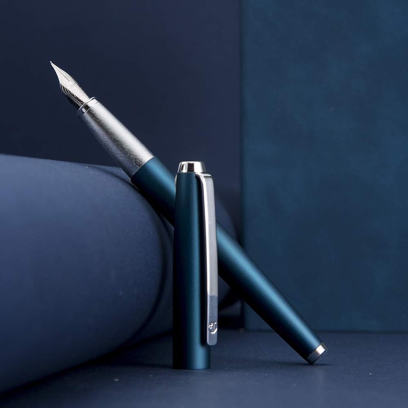 HongDian 525 Dark Blue Fountain Pen, Extra Fine Nib Classic