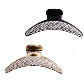 Women Claw Clips Rhinestone Pins Hair Barrettes Hair Clip Hair Pin Clamp Vintage Girl Claw Clip Women Hairgrip Large (Black, One size)