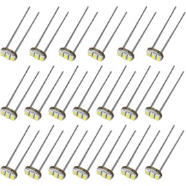 Partsam 20Pcs 4.7mm-12v Car White Mini Bulbs Lamps Indicator Cluster Speedometer Backlight Lighting