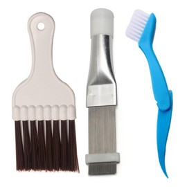 Air Conditioner Cleaning Kit Cleaning Freezer Repair Tool for Air Conditioning Fin Comb Blue Folding Brush Fin Cleaning Brush 3pcs