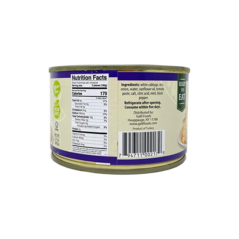 Galil Stuffed Cabbage – 14 Ounce – Ready to Eat