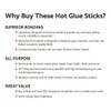 Full Size Hot Glue Sticks Bulk, 60-Pack, 6” x .44”,