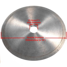 JINGLING 6-14" inch Sintered Diamond Lapidary Saw Blades Trim Slab Tools for Stone - 10 inch (250mm)