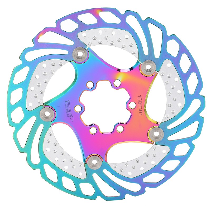Mountain Bike TitaniumPlated Cooling Disc Brake Rotor 6 Nails Cycling