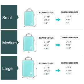 Compression Packing Cubes for Travell Fabric Packing Cubes with Smooth Zippers, Space-Saving Compression Bags for Travell, Luggage Organizers for Clothes, Shoes, and Accessories