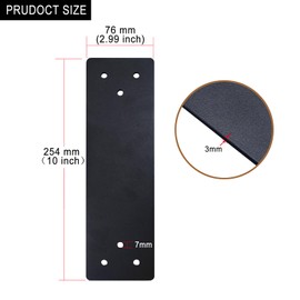 4pcs 3x10 Straight Steel Flat Mending Plate with HolesJoining Brackets, Connecting Brackets, I Strap. Metal Plate with Holes, Straight Flat Plate for Truss Framing.