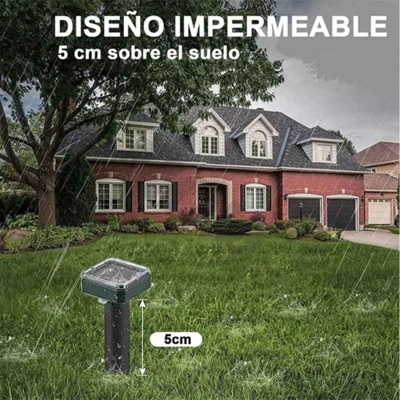 4Pcs Solar Powered Rodent Repeller Rectangular Waterproof Ultrasonic Breeding Snake