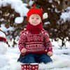 2 Pack Christmas Hat for Xmas Knitted Knit Hat for