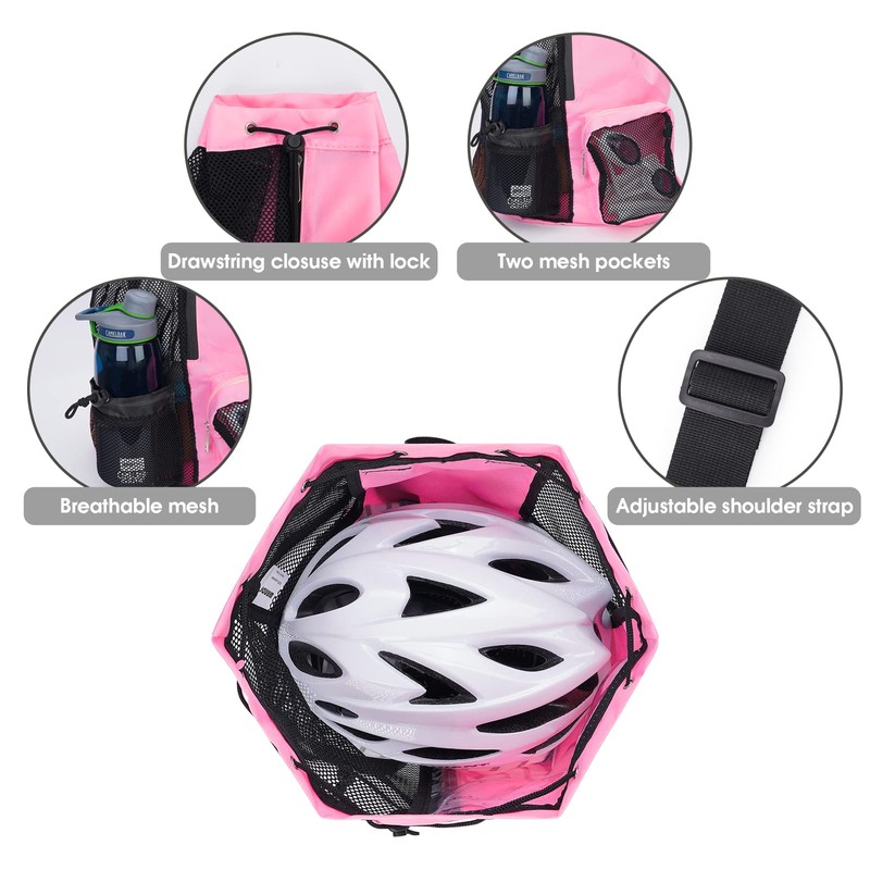 WANDF Swim Bag Mesh Drawstring Backpack with Wet Pocket for