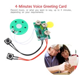 DIY Voice Greeting Card Module, 4 Minutes Greeting Card, Writeable Voice Chip, Music Sound Chip Module, Musical Recording of Your Own Greeting Card for DIY Audio Cards Gifts