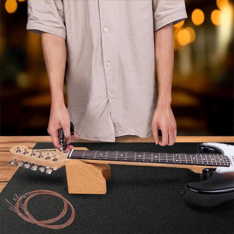 Guitar Neck Stand+Guitar Winder, Guitar Neck Stand, 3-in-1 Guitar String