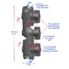 Strg Double Socket Swivel Arm with Dual 1" Ball sockets,