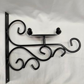 Black Iron Candle Holder Hanger with Hooks for Hanging Plants Indoor Outdoor Wall Mount, Metal Bracket,Bird Feeder Hook, Wind Chime Holder (10lb Capacity) (Candle)