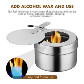 Chafing Dish Fuel Cans 8pcs Stainless Steel Chafing Fuel Holder with Cover Chafer Canned Heat Fuel Box Buffet Warmer Warming Trays for Buffets Barbecue Parties Chafing Dish Buffet