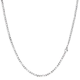 Puente Necklace Chain, Men's, Women's, Curb Chain, Stainless Steel, Chain Necklace, Chain, 4 Sides Cut, Stainless Steel, No Gemstone