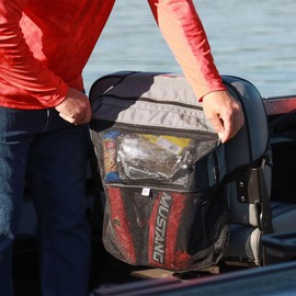 Fish Fighter Boat Seat Storage Bag | The Ultimate Boat Organizer | Boat Accessories and Boat Storage Bag | Fits Life Jackets, Phones, Belongings - Easy to Install with Buckle