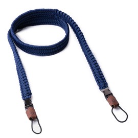 C-Rope Kameragurt THE TRAVELER handgeflochten aus Paracord, Schultergurt mit Schnellverschluss, 100cm, Navy Blau