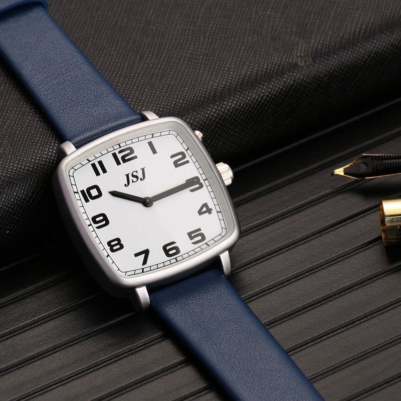 VISIONU TGSW-1705G Square German Speaking Watch with Alarm Function, Voice