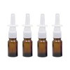 6 Pcs 10ML 0.34OZ Empty Refillable Brown Glass Nasal Spray