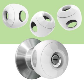 Door Knob Cover for Child Safety, Baby Proof Safety Locks for Doors, No Toxic, No Polluting, Odorless PP Fiber Material, No Tool Easy Install (4 Pack)