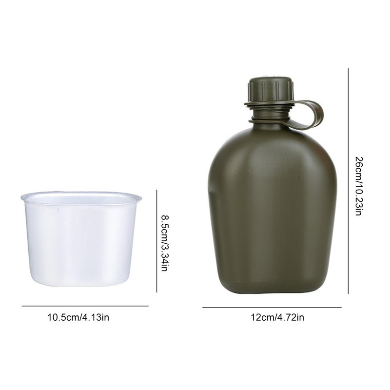 Canteen Kit with Cover, Travel Outdoor Canteen Set, Lightweight Drinking
