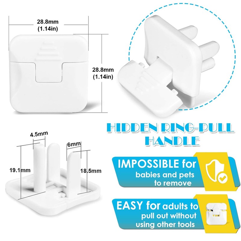 Outlet Covers Babepai 38-Pack White Child Proof Electrical Protector Safety