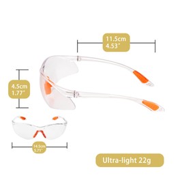 Jyvlucient Clear Safety Glasses for Work 12PCS Safety Goggles Eye Protection Glasses Lab Goggles Safety Glasses Over Glasses Safety Goggles Protective Glasses for Work Construction Laboratory