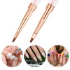 VOCOSTE Double Head Crystal Handle, 6mm 6mm, ABS, Rose Gold