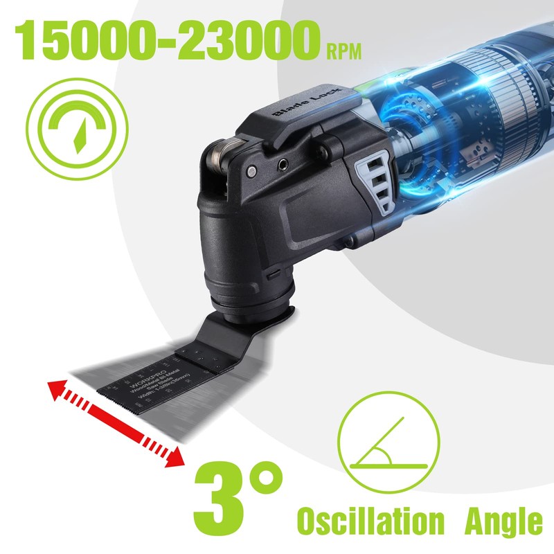 WORKPRO Oscillating Multi-Tool Kit for Christmas, 3.0 Amp Corded Quick-Lock