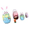 Wooden Russian Nesting Dolls Rabbit Shape Wood Nesting Dolls for