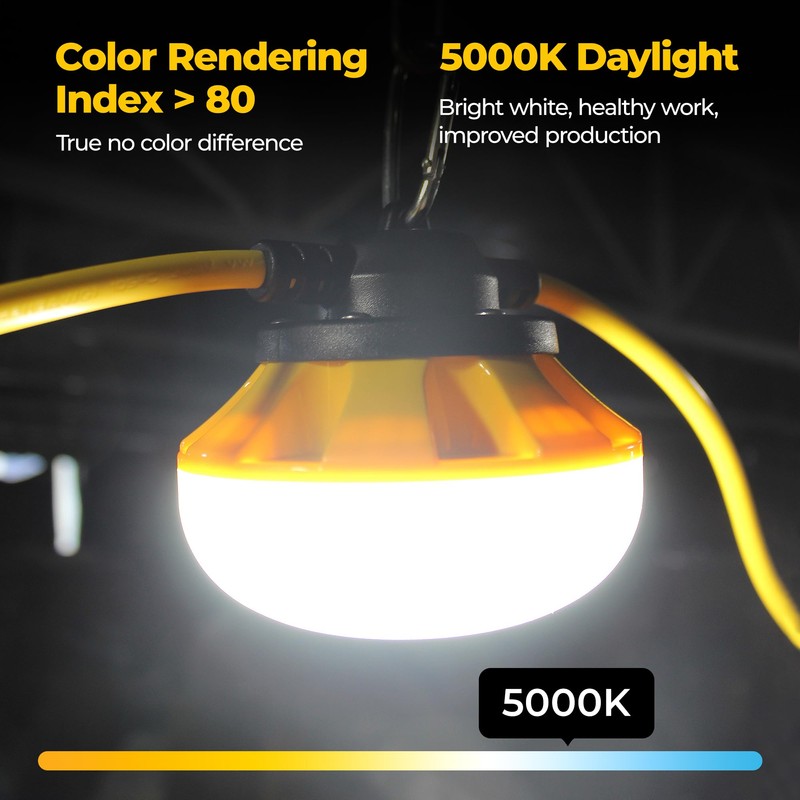 Hyanglux 100ft Construction String Lights: 100w 11000lm ETL Certified Bright