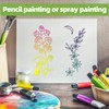 Tinoaly 12pcs Large Leaf Vine Stencils, Leaf & Flower Stencils