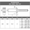 4.8 x 20 mm (Pack of 50) Sealing Blind Rivets
