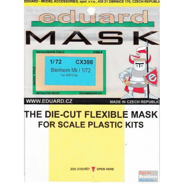 Eduard EDUCX398 1:72 Eduard Mask - Blenheim Mk I (AFX