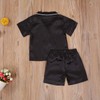 Kids Baby Girl Boy Satin Pajamas Set Button Down Sleep
