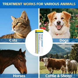 Salud Ocular para Perros, Gatos, Ganado Vacuno, Ovejas, Caballos, Aves, Cachorros Y Gatitos - 1 Tubo De 10 G