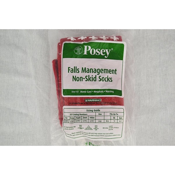Posey 6239LR Falls Management Socks, Large, Red