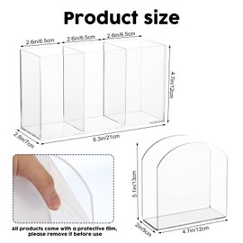 Rainmae Cutlery Storage Organizer and Napkin Holder Kit, Acrylic Cutlery Utensil Holder Tissue Paper Holder for Kitchen Countertop Organization Hold Fork Knife Spoon Silverware Tableware Storage Box