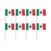 NUOBESTY 100pcs Mexico Flag Mexican Toothpicks Flags Small Toothpick Cocktail