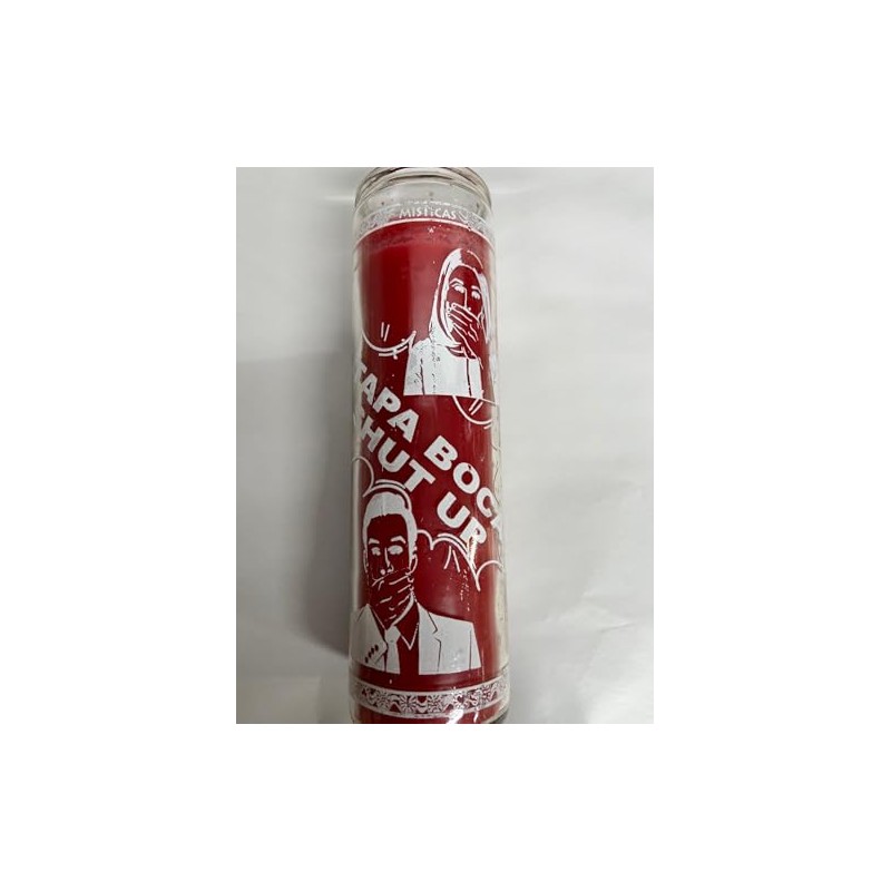 Shut Up (Tapa Boca) 1 Color Unscented Red Pillar Candle