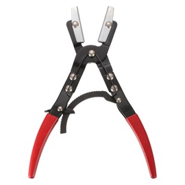 HARFINGTON Hose Pinch Off Pliers 12" Carbon Steel Automatic Locking Ratcheting Electrophoresis Chrome Plating for Hoses Cars Gas Pipelines Radiators Brakes Coolant, Red